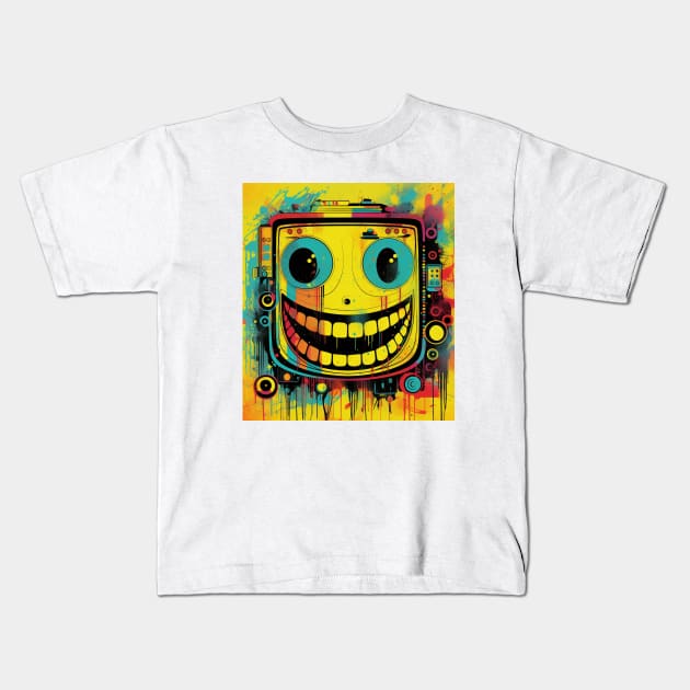 Acid House Smile Kids T-Shirt by FrogandFog